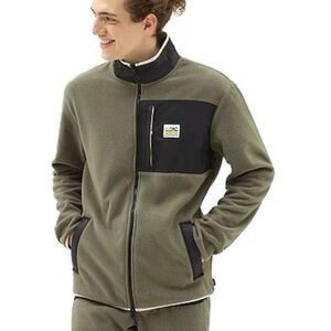 Vans polar fleece size medium full zip with Cream Trim